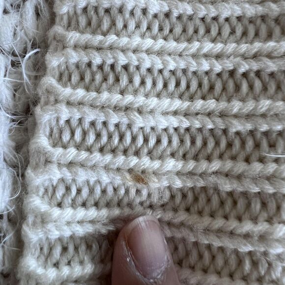 Volcom Sweater Womens XS Small White Fringe Open Front Long Cardigan 80741511 - Picture 16 of 16